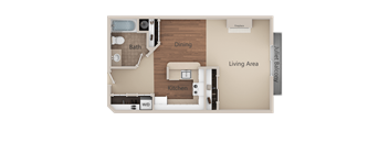 Metropolitan Place Studio Floorplan