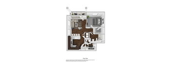 1X1 C Floorplan at Orchard Park Apartments, Idaho, 83404
