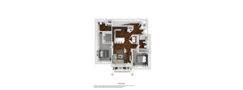 2X2 C Floorplan at Orchard Park Apartments, Idaho Falls