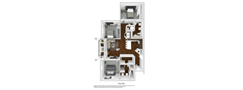 3X2 C Floorplan at Orchard Park Apartments, Idaho Falls, 83404