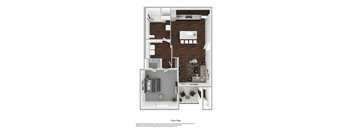 1X1 A Floorplan at Orchard Park Apartments, Idaho Falls