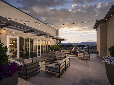 Outdoor Fireplace at Parc View Apartments and Townhomes Midvale, UT 84047