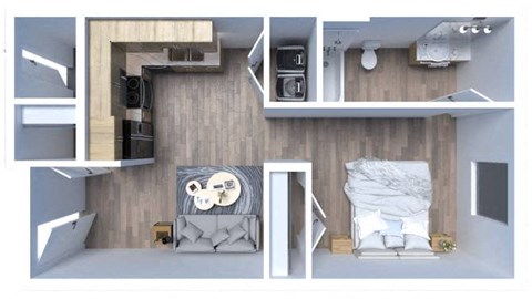 Studio 1 bath C at Maye House, Salt Lake City, Utah