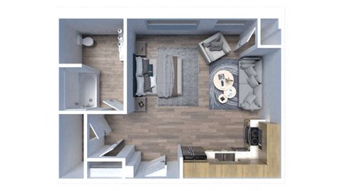 Studio 1 bath D at Maye House, Salt Lake City, UT, Utah, 84111