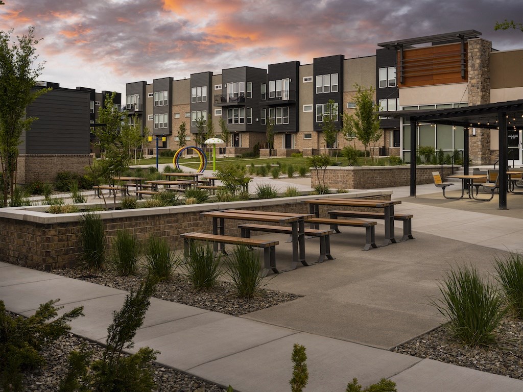 Parc at Day Dairy Picnic Tables at BBQ Grills