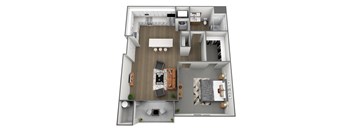 PR 1 Bedroom Floorplan at Amara Apartments,Midvale,84047