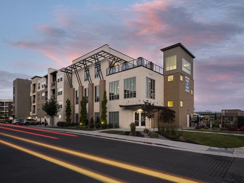 View of the Buildings at Sunset at Parc View Apartments and Townhomes Midvale, UT 84047