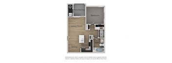 Parc on 5th 1X1 Floorplan