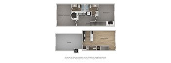 Parc on 5th 2X2.5 Townhome Floorplan