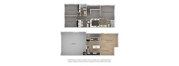 Parc on 5th 3X2.5 Townhome Floorplan