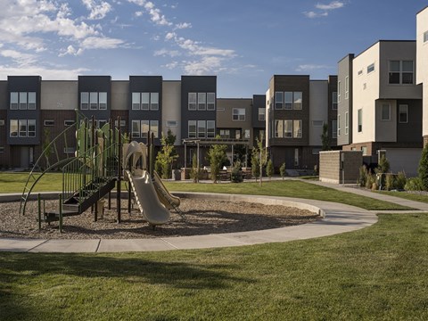 Playground in Courtyard at Parc View Apartments and Townhomes Midvale, UT 84047
