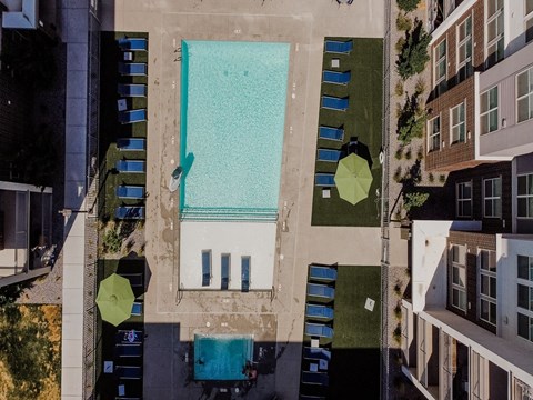 Aerial View of the Pool at Veranda Apartments, Draper, UT