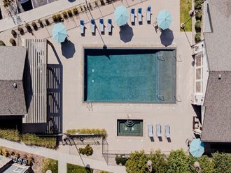 Aerial Pool View of Parc at Day Dairy Aerial Pool View of Parc at Day Dairy at Parc at Day Dairy Apartments and Townhomes, Draper