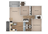 3 bedroom 2 bath Floor Plan 3 bedroom 2 bath Floor Plan at Remington Apartments, Midvale, 84047