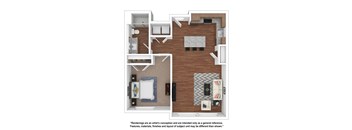 Residences at Homestead 1Bed Floorplan