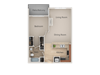 1 Bed 1 Bath Floor Plan 1 Bed 1 Bath Floor Plan at Revo 225 Apartments, Renton, WA