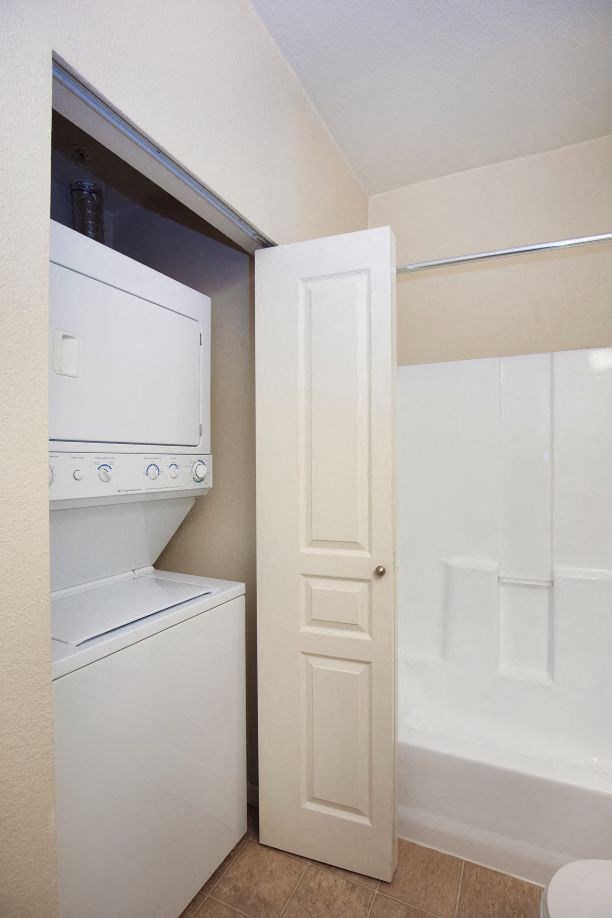 Tower Washer and Dryer in Unit at Revo 225 Apartments, Renton, 98057