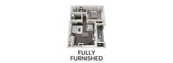Fully Furnished 1 Bedroom 1 Bathroom A Floorplan