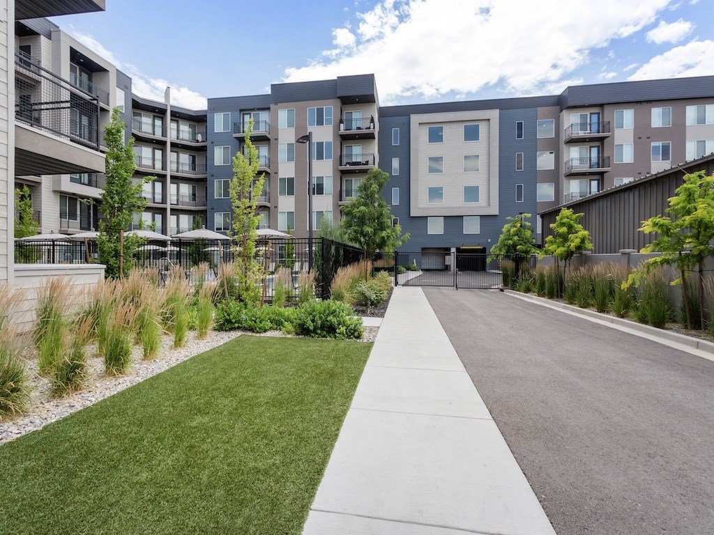 Road Leading to Parking at City Lofts Apartments