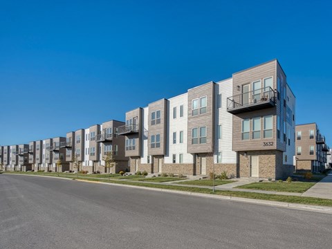 Row of Townhomes at The Amber
