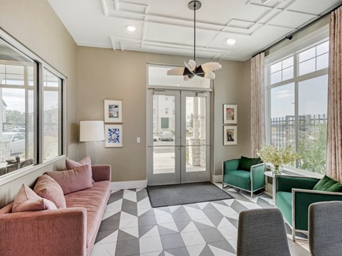Seating Area in Leasing Office at The Reserve at View 78