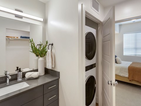 Stackable Washer and Dryer at Maye House Apartments