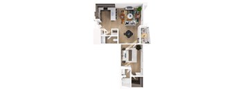 1 Bed 1 Bath D at The Terrace at Academy Village