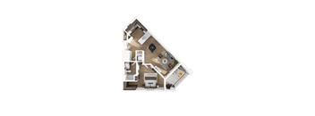 1B Floorplan at The Terrace at Academy Village, Herriman Utah