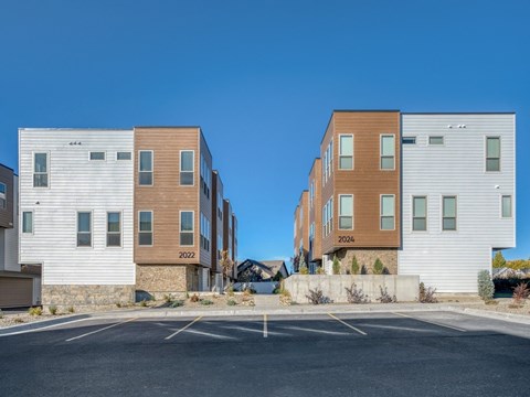 The Amber Side View of Townhomes