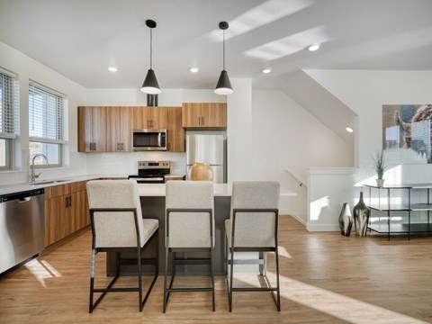 The Amber Townhome Kitchen with Chairs
