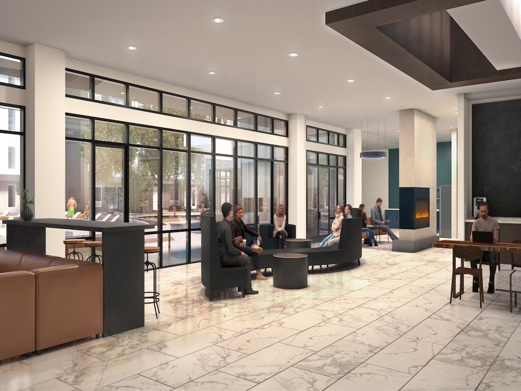 The Arza Apartments Lobby Rendering