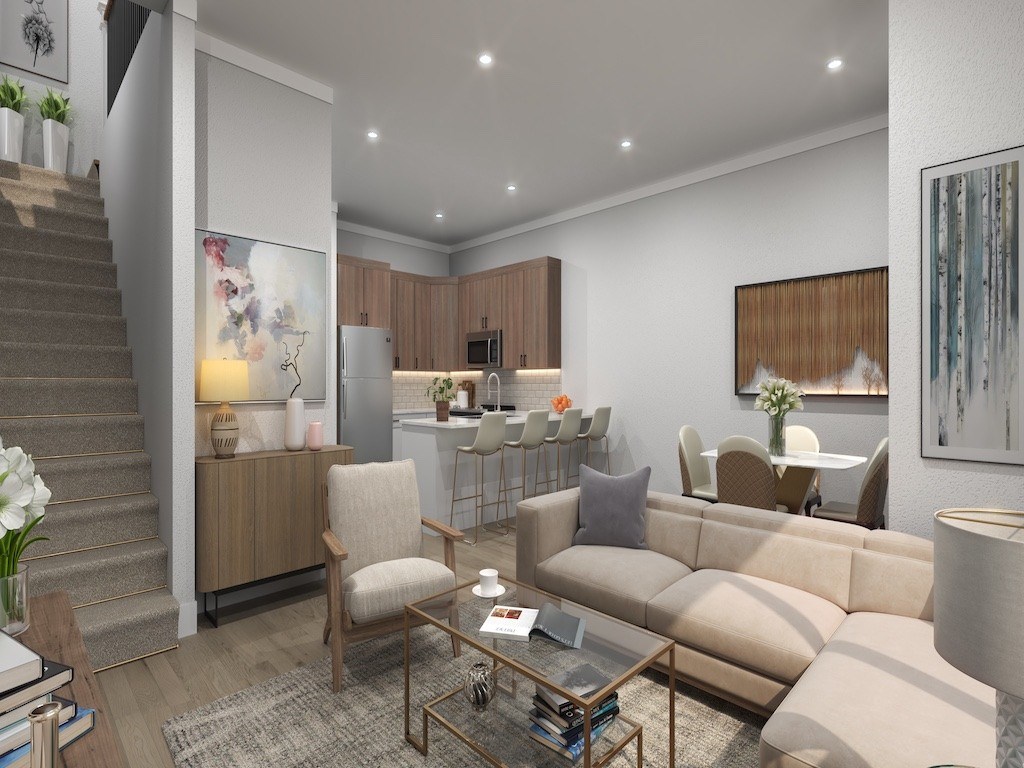 The Ash 3 Bedroom Townhome Living Room The Ash 3 Bedroom Townhome Living Room