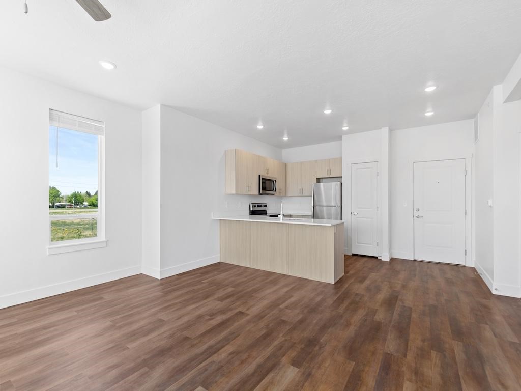 The Grove at Orchard Park Kitchen View into Living Room