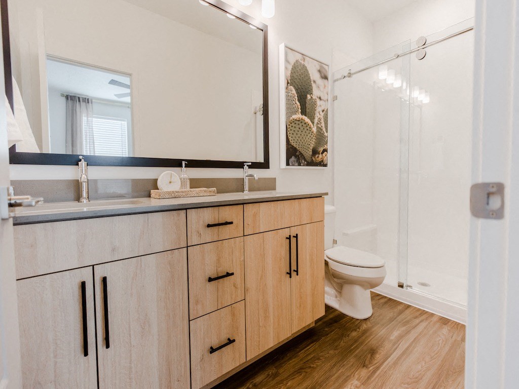 Main Bathroom with Shower at The Hudson Townhomes Salt Lake City Utah
