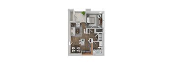 1 bed 1 bath at The Foundry Apartments & Townhomes, Billings, Utah