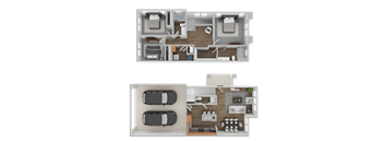 2 bed 2 bath A at The Foundry Apartments & Townhomes, Apartments, Billings, UT