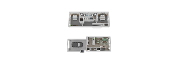 2 Bedroom 2.5 Bathroom Floor Plan at Parc at Day Dairy Apartments and Townhomes, Draper