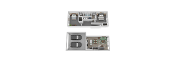 2 Bedroom 2 Bathroom Floor Plan at Parc at Day Dairy Apartments and Townhomes, Draper