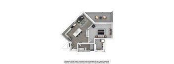 A-5-Type-B Floor Plan at The Arza Apartments, American Fork, Utah