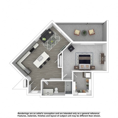 A-5-Type-B Floor Plan at The Arza Apartments, American Fork, Utah