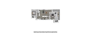 B-5-Type-B Floor Plan at The Arza Apartments, American Fork, 84003