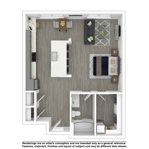 S-2-Type-B Floor Plan at The Arza Apartments, Utah