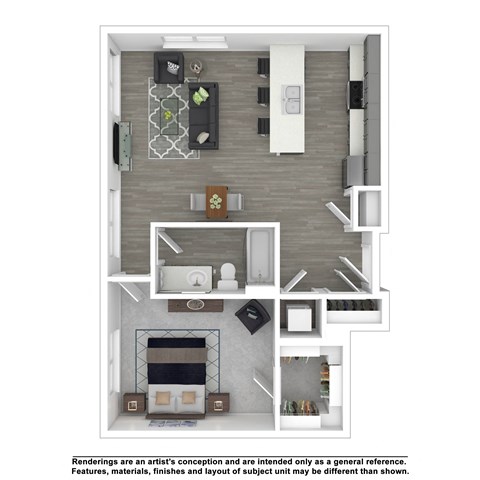 A-3-Type-B Floor Plan at The Arza Apartments, American Fork, UT