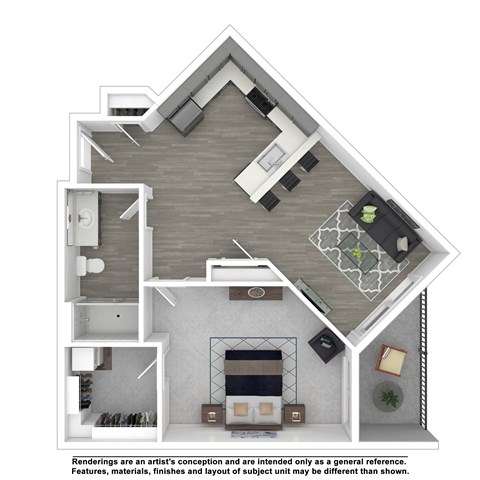 A-4-Type-B Floor Plan at The Arza Apartments, American Fork, 84003