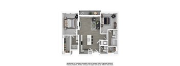B-2-Type-B Floor Plan at The Arza Apartments, American Fork, UT, 84003