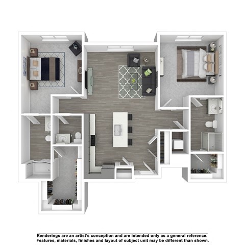 B-4-Type-B Floor Plan at The Arza Apartments, Utah