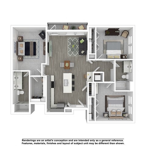 C1-Type-B Floor Plan at The Arza Apartments, American Fork, Utah