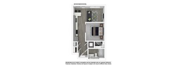 S-1-Type-B Floor Plan at The Arza Apartments, American Fork