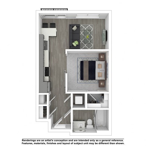 S-1-Type-B Floor Plan at The Arza Apartments, American Fork