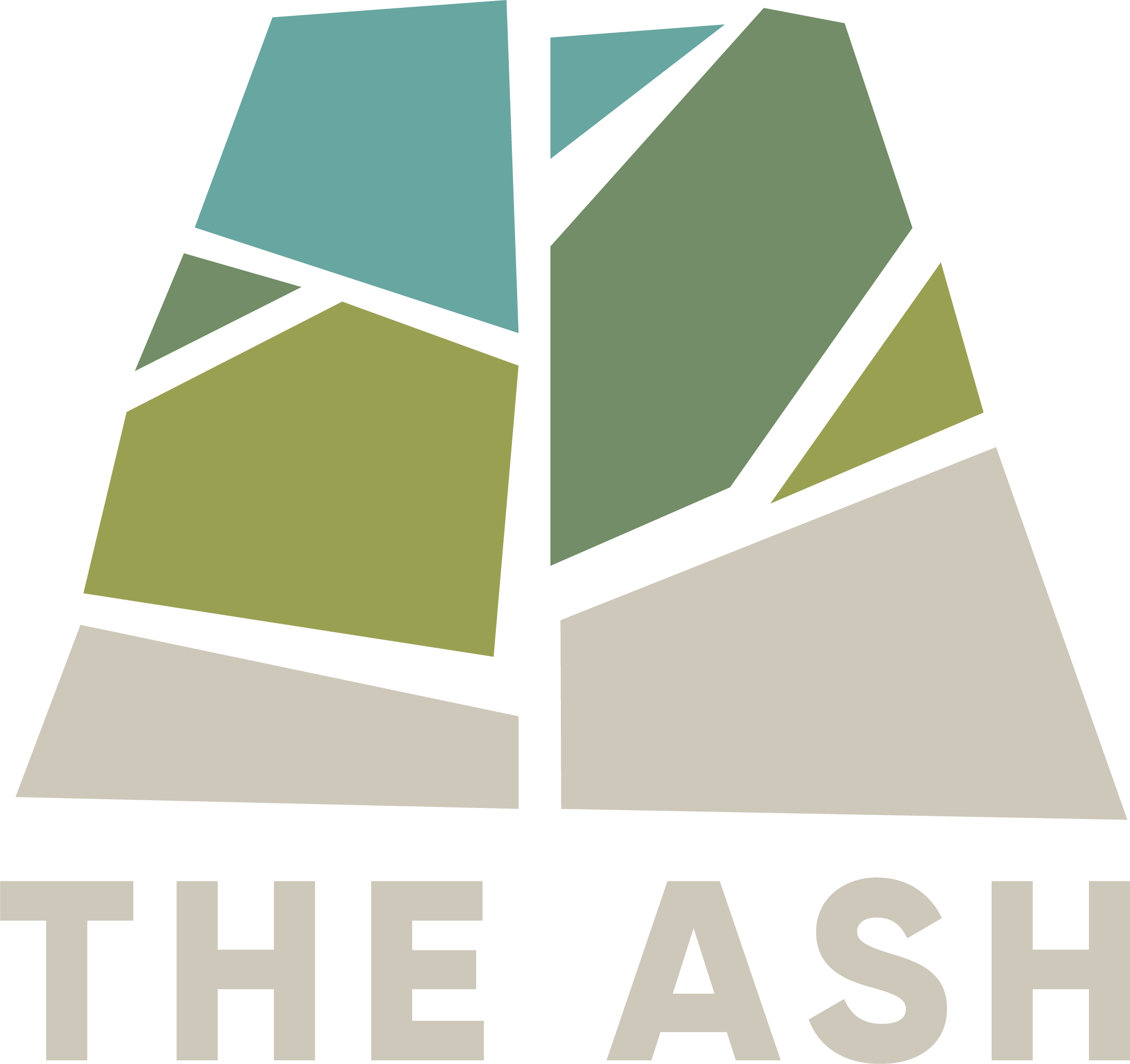 A logo with the text "THE ASH" and a graphic of a sailboat.